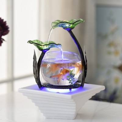 客厅流水鱼缸