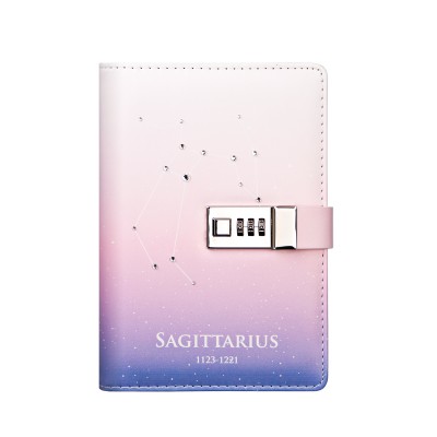十二星座带锁笔记本