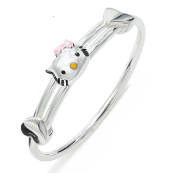 Hello kitty足银儿童手镯