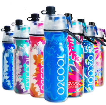 美国O2COOL便携运动水杯