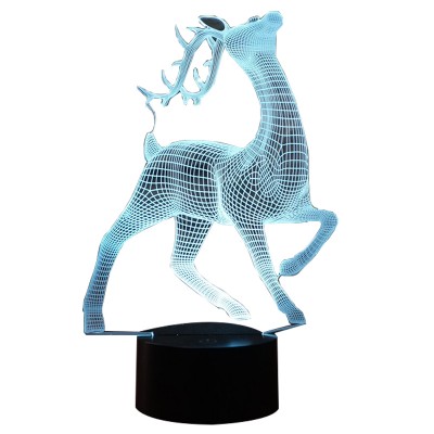 3D七彩渐变动物小夜灯