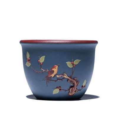 喜上眉梢紫砂茶杯