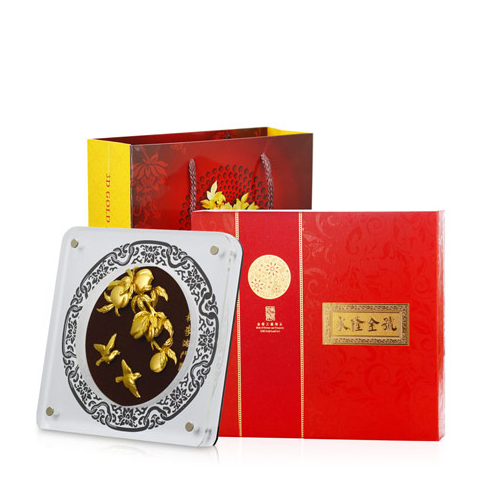 桃李满门金箔摆件