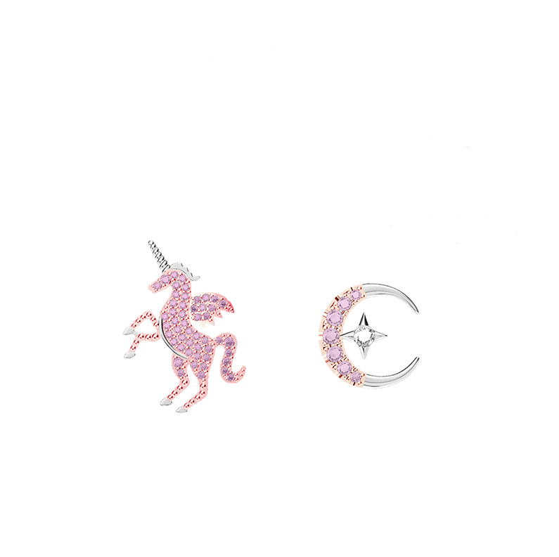 RSNY星月独角兽耳钉套装